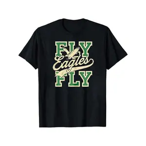 Eagles Vintage Football Life Printed Tee Short Sleeve Crew Neck Summer Casual Wear For Sport Lovers