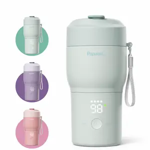 Papablic Pro Portable Bottle Warmer for Travel – Fast Heating, Built-in Sterilizer, 30W Fast Charge, 5-Temp Control, Easy-Clean Wide Mouth, Baby Milk Warmer for Breastmilk & Formula