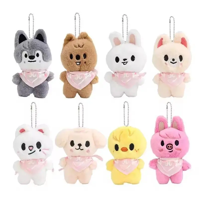 Kids  Plush Kpop Cartoon Stuffed Animal Plushies Stay Plush Doll Toys JYP Fans Leeknow Hyunjin Key chain Pendant Gift
