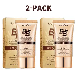 2PCS High-coverage waterproof snail BB cream - matte finish, long-lasting moisturizing and oil control, creates a natural makeup look, perfect for makeup beginners, a great gift for Mother's Day, Valentine's Day. anti-aging skin rejuvenation Greasy