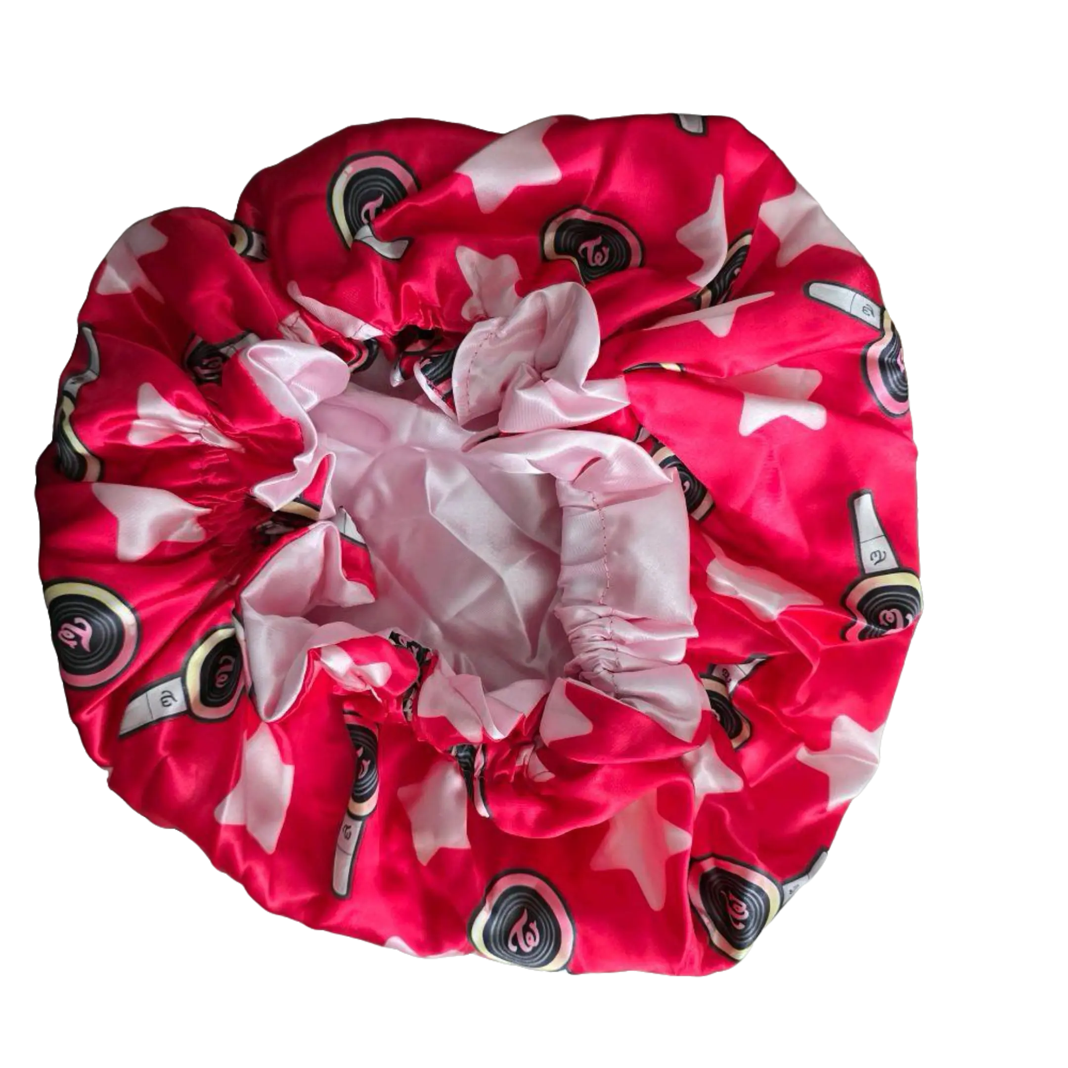 Lightstick Once Bonnet Reversible Satin Hair Protection Cap for All Hair Types Silky Soft Double Layer Satin Reduce Frizz and Breakage