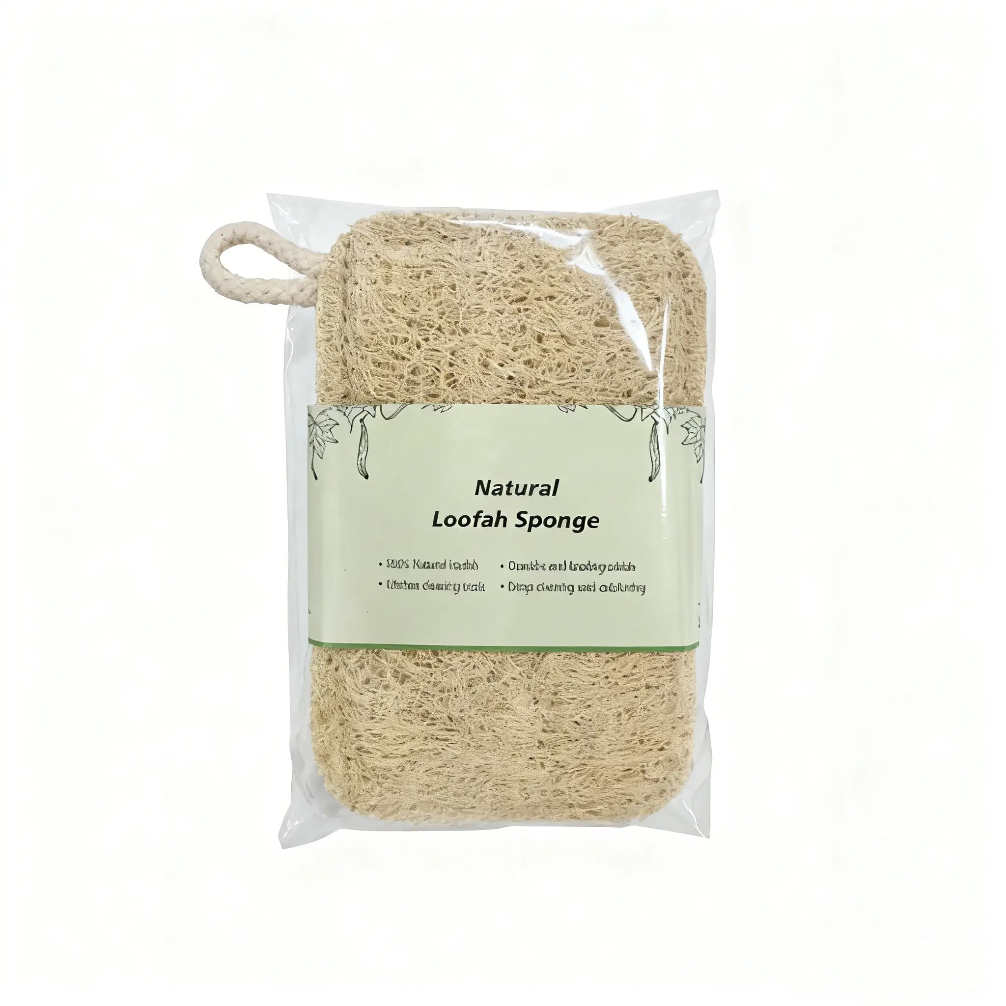 100% Organic Luffa Natural Cleaning Sponges (Pack of 3, 4.4x2.8") - Eco-Conscious, Plant-Based, Compostable Use Scrubber, Cruelty-Free, Scratch-Resistant Pads for Kitchen Cleaning