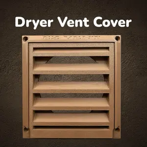 EZ Vent - Dryer Vent Cover, Keep Birds Out, Easy Cleaning, Outdoors, 2 in One Dryer Vent Cover