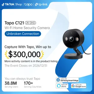 TP-Link & Tapo C121 2K QHD Indoor/Outdoor Wi-Fi Home Security Camera |  Color Night Vision | Free AI Detection | IP66 | Magnetic Mount | Dual Spotlights