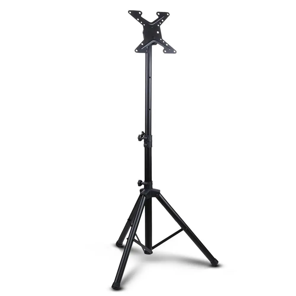 Portable TV Tripod Stand - Adjustable Steel Alloy Display Stand for 32" Screens  - 88.8 lbs Load Capacity, Anti-Slip Rubber Feet, Foldable Design, Universal VESA Mount Stand for LCD, LED, Smart TV, Monitor, Office, Classroom & Studio Use