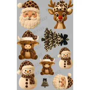 WHITE CHRISTMAS YARN (1) PREMADE GANGSHEET  - 22X36  DTF TRANSFERS - DIRECT TO FILM