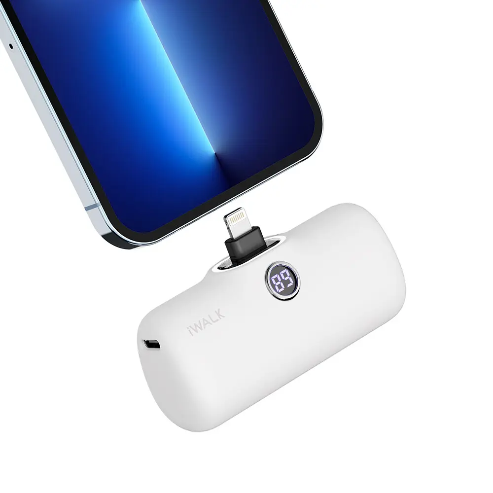 iWALK Portable Charger 4800mAh Power Bank PD Fast Charging Small Docking Battery with LED Display Compatible with iPhone 14/14 Pro Max/13/13 Pro Max/12/12 Pro/11/X/8/7/6,Pink portable charger portable chargers portable  Smartphone Cellphone   cordless