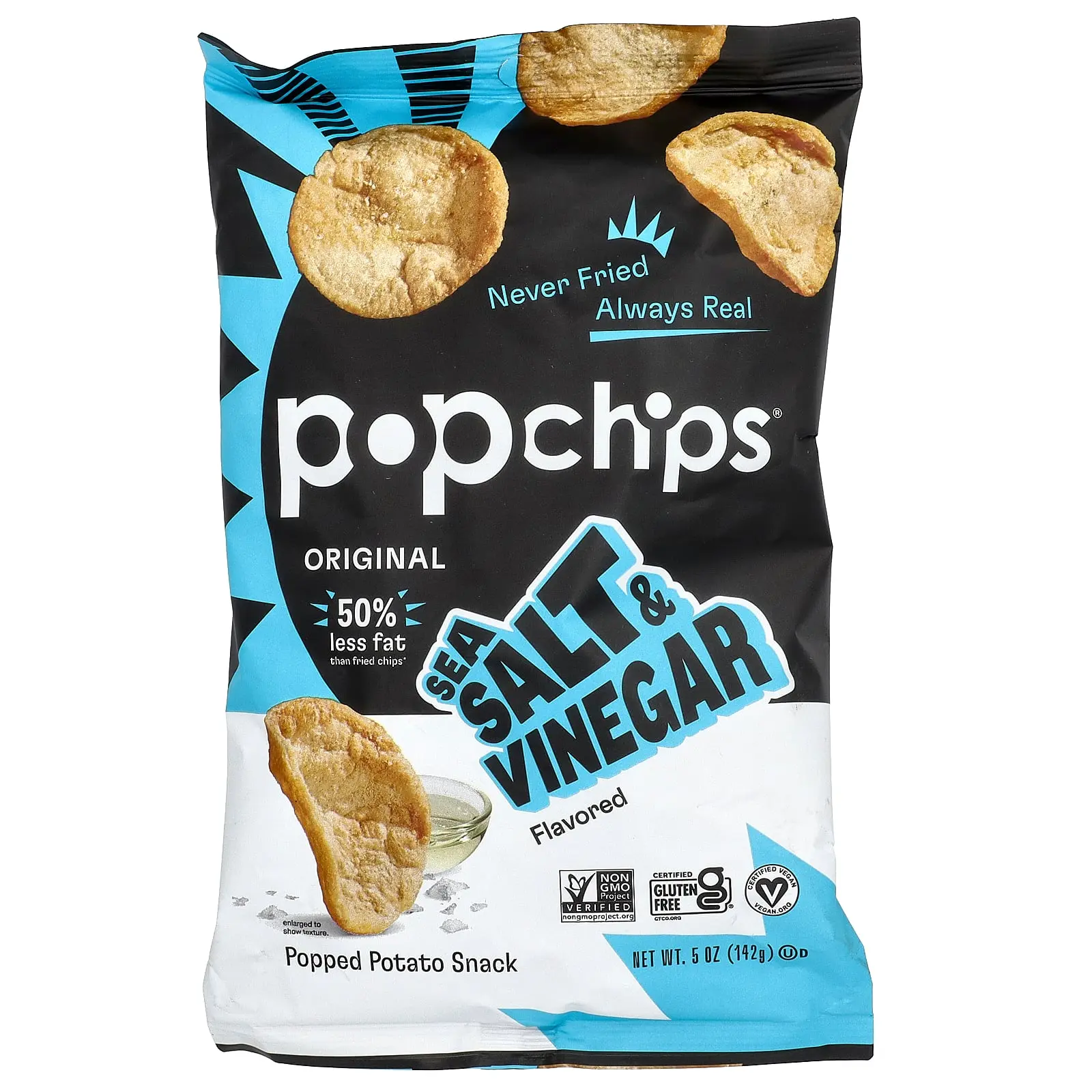 Popchips Original, Sea Salt & Vinegar, 5 oz (142 g) Popchips Original, Sea Salt & Vinegar, 5 oz (142 g)
