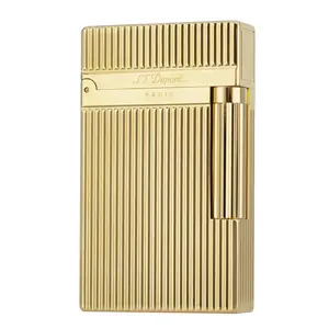 dupont 1:1 Guilloche lighter (NO FUEL) GOLD Vertical line engraving for Gifts bf gift boyfriend Father’s Day Gift