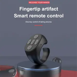 Wireless Bluetooth Remote Control Button for Tik-Tok Ring, Fingertip Page Turner for IOS/Android Smartphone Selfie Remote Control