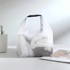 1pc Wet Bag For Swimsuit And Towels, Waterproof Clothes Bag With Handle Zippered Oxford Cloth Wet Dry Sack Bag, Wet Clothes Bag, Mesh Laundry Bag, For Travel Gym Beach, Home Goods