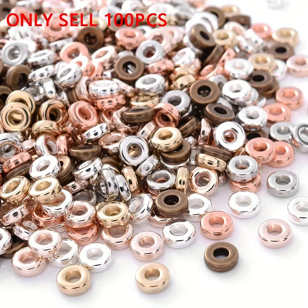 Flat round beads, loosely spaced beads, Mixed beads, suitable for DIY decorative clothing, sewing