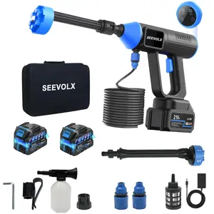 Cordless Pressure Washer Gun, 1200PSI High Power, 6-in-1 Nozzle, 4000mAh Batteries, 10 Adjustable Levels for All Outdoor Cleaning