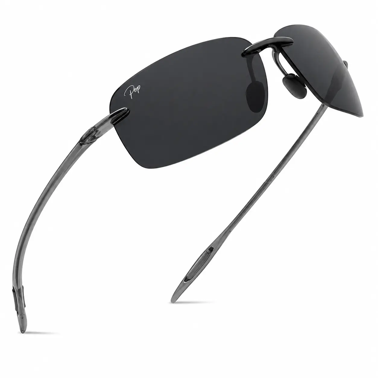 Ergonomic Unisex Rimless Polarized Sports Sunglasses - Lightweight Unbreakable TR90 Frame, 1-Size Outdoor Eyewear, Anti-Glare Sports Shades with Contrast Boost & Minimal Color Distortion, Built for Running & Driving, Daily Wear Men's Accessory