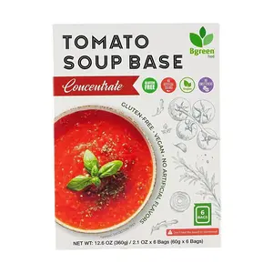 BIG GREEN Concentrated Tomato Soup Base for Ramen Noodles - 6 Pouches (360g) - Authentic Flavor for Hot Pot, Mala Tang, Soups & More
