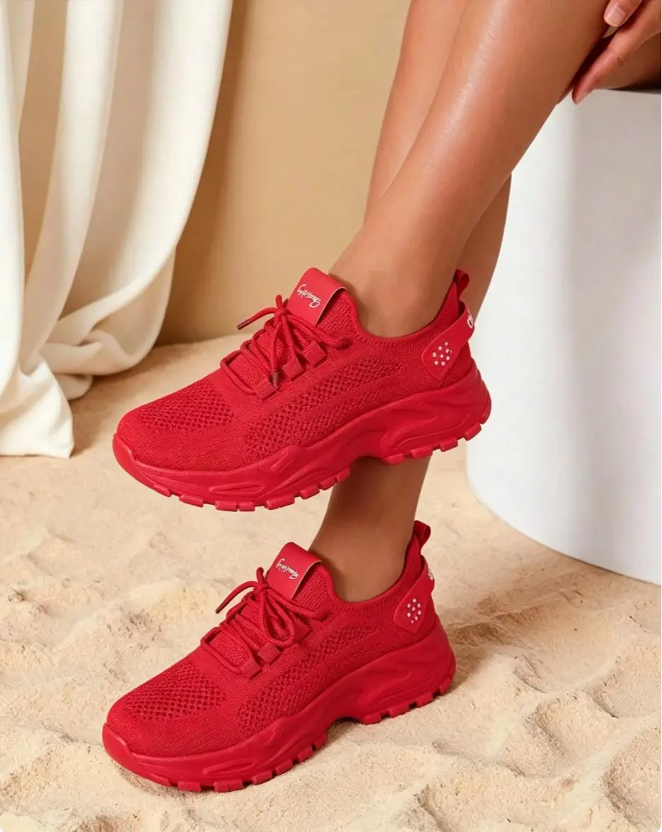 Women's Casual Stud Detail Closed Walking Shoes - Comfortable Daily Wear Trainers stud detail