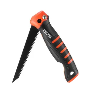 VEVOR Folding Jab Saw, 5 in Foldable Jab Saw with Soft Grip Handle, Folding Drywall Saw with Triple Ground Teeth and Sharp Tip, for Drywall, Wood, PVC Pipes, Cement Board, Thin Sheets, Wall Panels