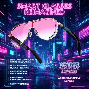 Multifunctional Smart Sunglasses Bluetooth-compatible 5.4 Audio Glasses, Hands-Free Call/music/navigation/game, Touch Control, Waterproof, Long Battery Life