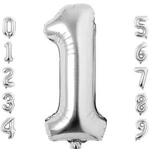40 inch Number Letter Balloons Durable Aluminum Foil Mylar for Party Wedding Bachelorette Birthday Bridal Shower Graduation Anniversary Decoration with Helium