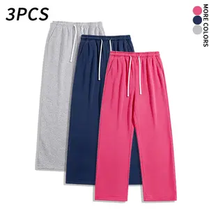 3Pack Unisex solid-color drawstring sweatpants, spring/summer style, comfortable, available in 3-pack and single pack.summervibes,summervibes