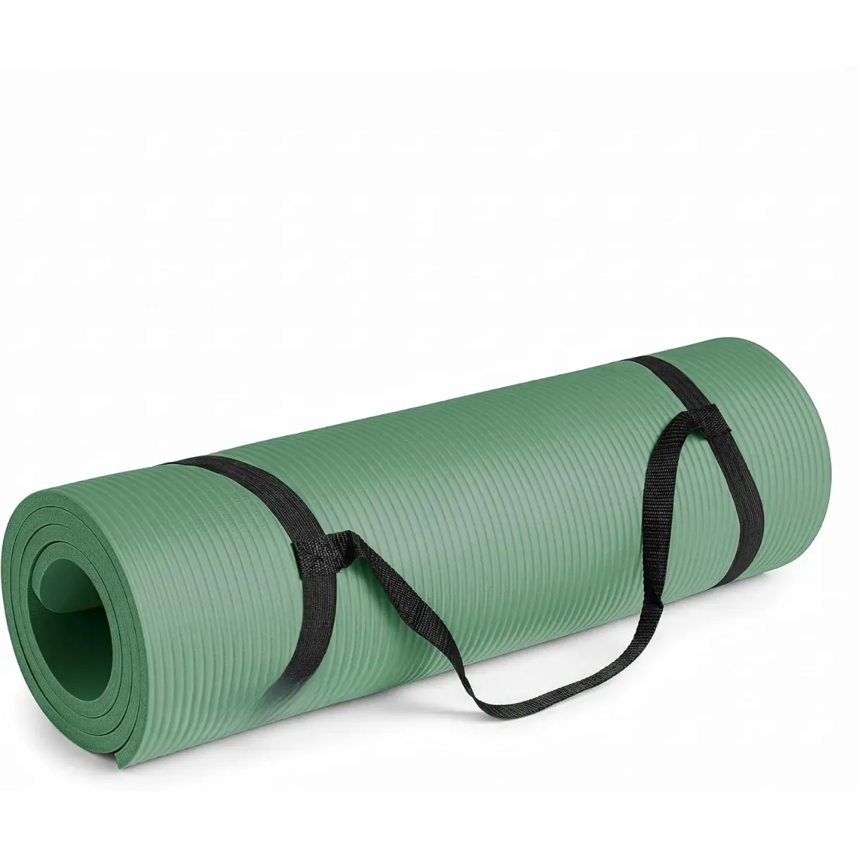 1/2-Inch High Density Exercise Yoga Mat with Strap | Multiple Options