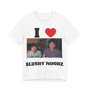I Love SLUSHY NOOBZ Design Shirt - Hamzah The Fantastic - Martin The Kid Unisex Heavy Cotton Tee