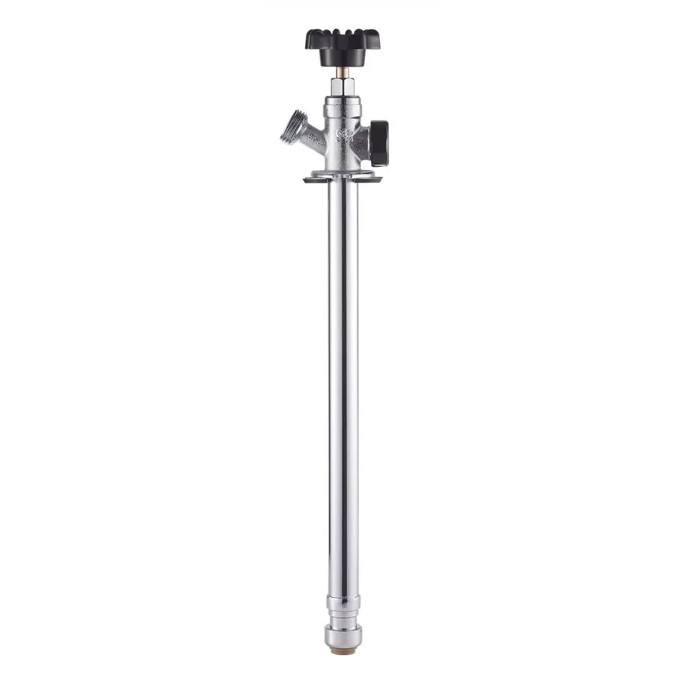 【Summerfinds】VEVOR 12-Inch Frost-Free Sillcock Anti-Siphon Valve1/2" PTC x 3/4" MHT Lead-Free Brass Hose BibbPush-to-Connect Plumbing Fitting Compatible with PEXCopperCPVC Pipes, Pex Pipe Fittings, Push-To-Connect Pipe Fittings