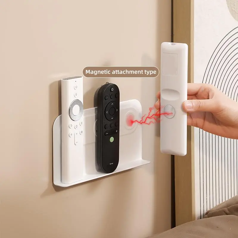 Remote Control Magnetic Tape Storage, Wall Mounted No Drilling, Wall Mounted Holder, Strong Magnetic Patch Plug Board, Fixed Hook, Space-Saving Design, Space Saver Organizer, Easy Installation, Room Organization Products, Room Organizers