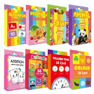Toddler Cognitive Card, Vocabulary Flashcards, 36pcs/set Learn Letter & Color & Animal & Number Card, Educational Learning for Preschoolers, Early Learning for Toddlers, Flashcards Learning Alphabet, Word Cards