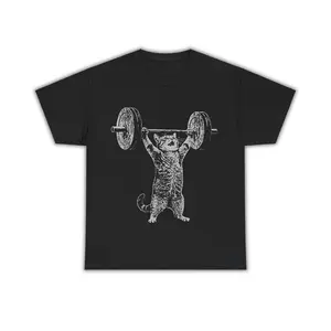 Funny Cat Gym T-Shirt – Deadlift Cat Meme Workout Tee tiktokshopspringglowup
