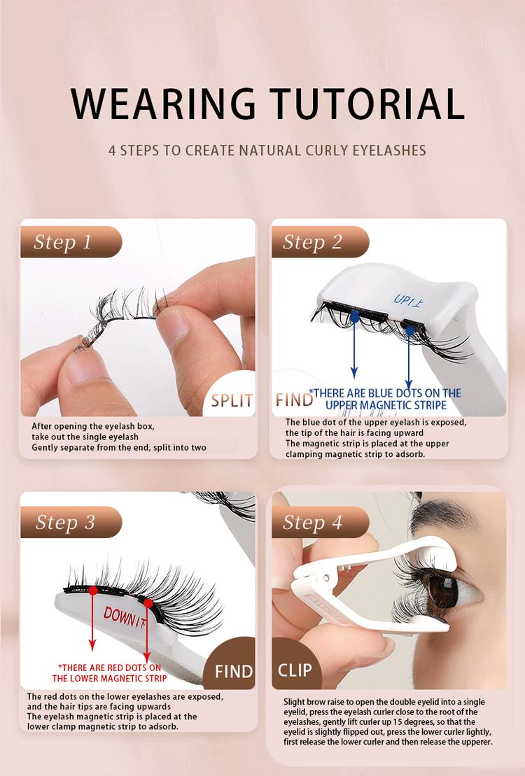YANJIE. Soft Magnetic Eyelashes Cosmetic EyeLash Extension with Applicator No Glue & Eyeiner Needed Reusable Makeup Eyelashes