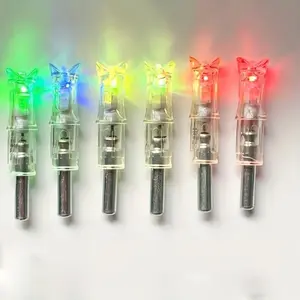 6 pcs Colorful 7.62 mm Crossbow Bolts Lighted Nocks for .300 arrows with On/Off Switch Archery  Sport Equipment