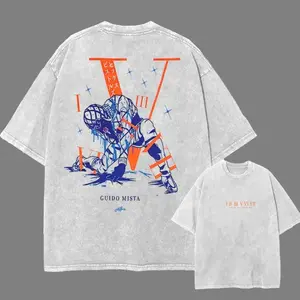 "JOJO'S BIZARRE ADVENTURE" GUIDO MISTA Anime T-Shirt, Cotton Shirt, Regular Comfort Fit Fabric Menswear Collar Seamless Tshirt men's t shirts