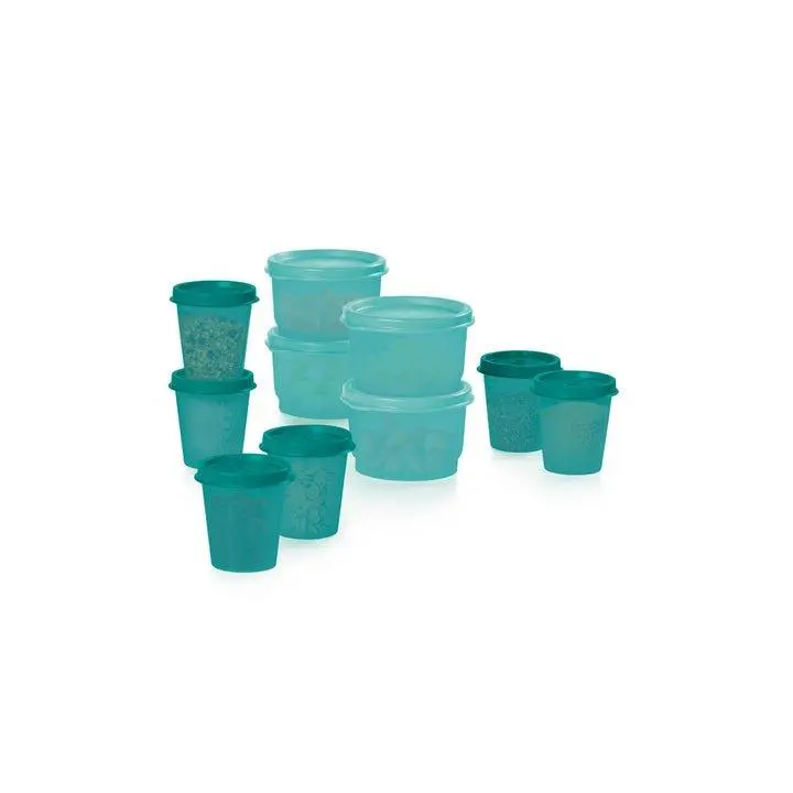 20-Piece Mini Prep Set air and liquid tight containers to take single servings of snacks, condiments, and small portions or dressings anywhere