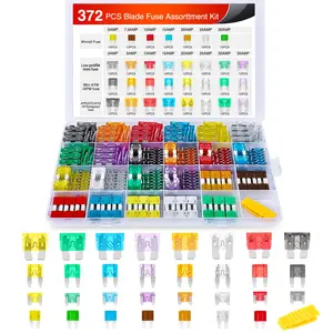 372 PCS Car Fuses Assortment Kit Standard Mini LP Micro2 Blade Replacement Fuse ATO ATC APS ATS APR 2A 5A 7.5A 10A 15A 20A 25A 30A 35A for Cars Trucks RVs
