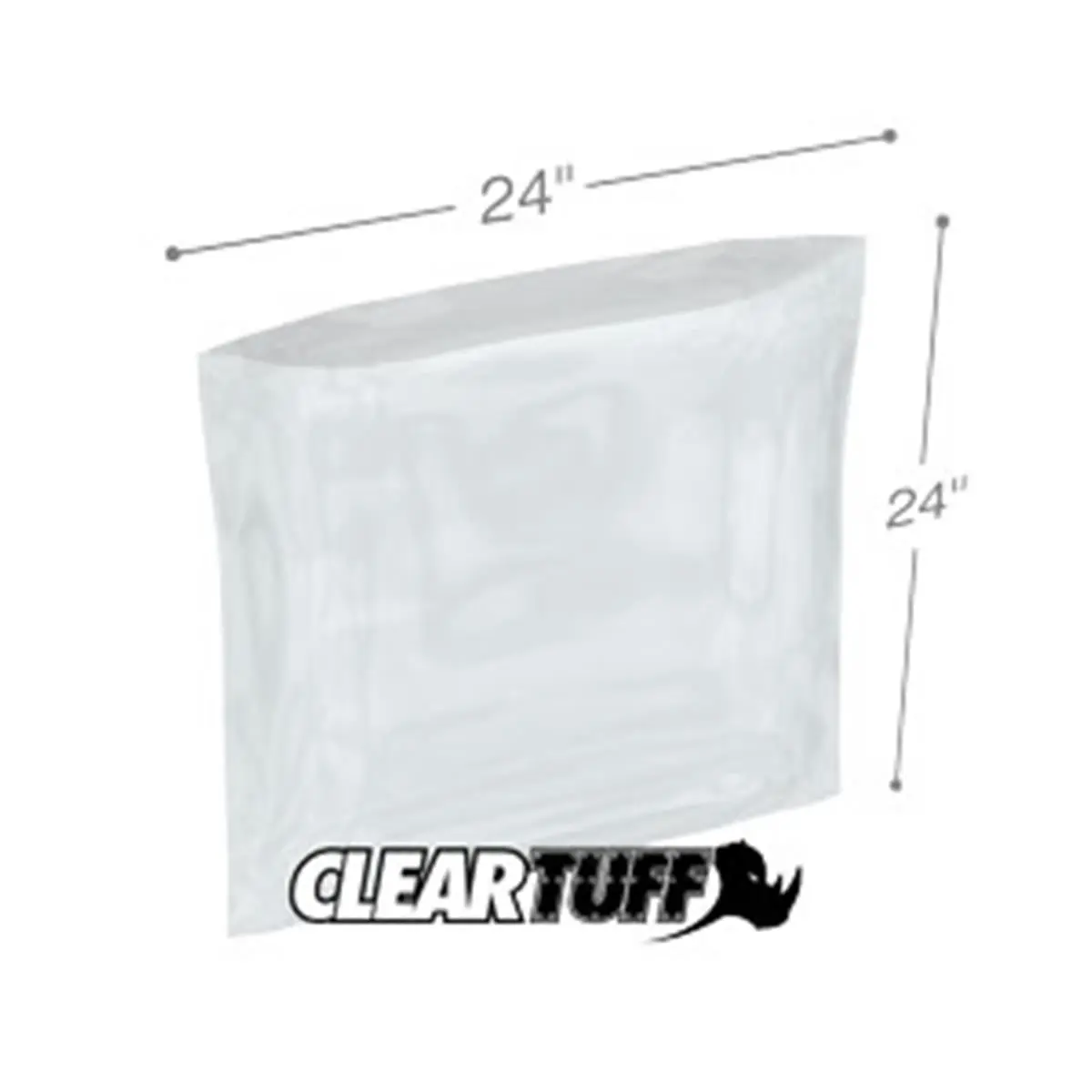 International Plastics  24 x 24 in. Clear Poly Bags, 0.002 Gauge - Case of 500, Flat Top, 500 Count, Ldpe Plastic