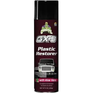 GX-3 Plastic Restorer - Black Plastic Restorer for  & Automotive Trim Restorer - Interior  Cleaner & Exterior Faded Plastic, Vinyl & Rubber Renewer with Aloe Vera (8 fl oz)