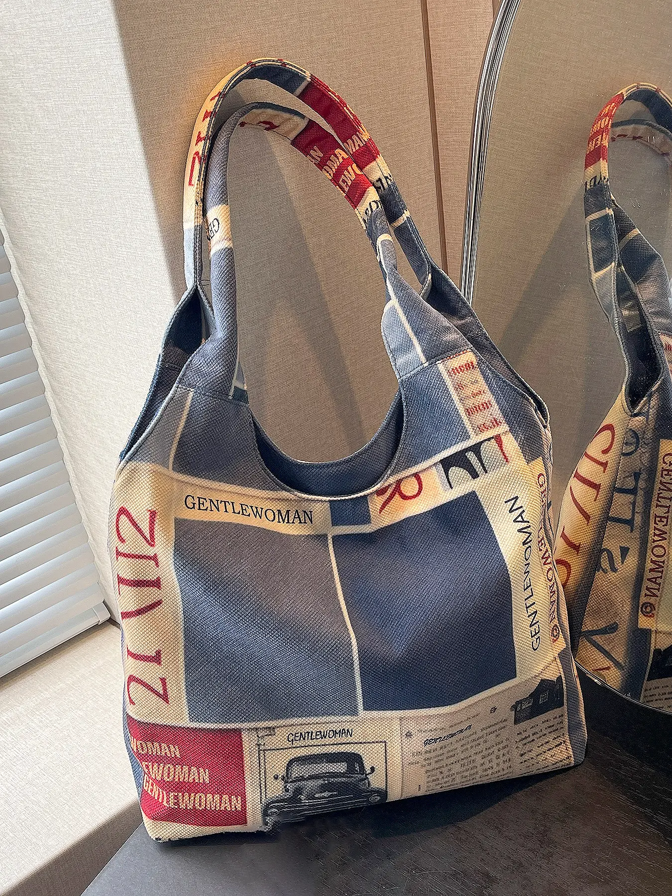 Niche underarm commuter bag, lettered canvas shoulder bag, Boho style crossbody, Denim crossbody bags, versatile and large capacity suitable for students, denim splicing and retro, Crossbody Handbags, Crossbody Shoulder Purses, Fashionable Patterned Bag