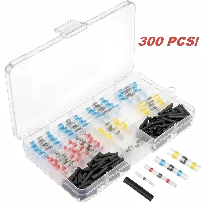 Haisstronica 300PCS Waterproof Heat-Shrinking Cable Connector Set - Self-Soldering, Abrasion-Resistant, Eco-Friendly for Marine, Automotive Repairs - ROHS, ISO SGS, CE Compliant Car Repair Tool