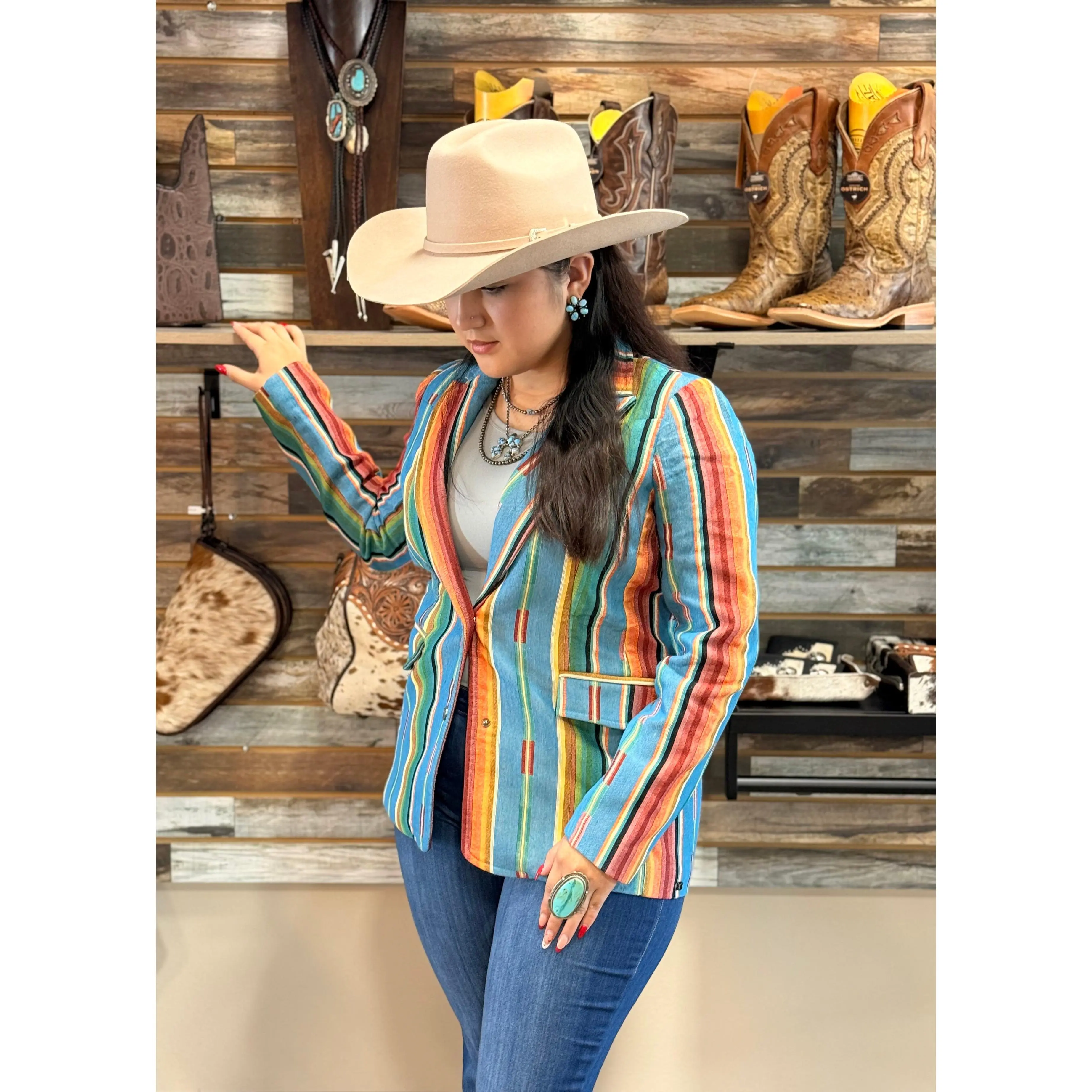 Serape Button Down Blazer