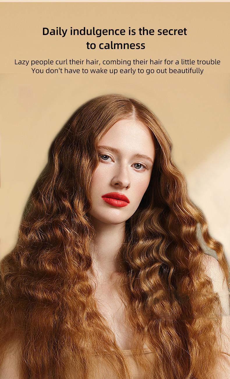 Beach Wave Curling Iron Fluffy Big Wave Ripples 32mm Splint No Damage Hair Lazy Perm Super Convenient Styling Tool