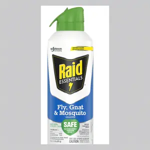 Raid Essentials Fly Gnat & Mosquito Killer Aerosol Spray 10 oz Safe for Kids & Pets Fragrance-Free Indoor Use