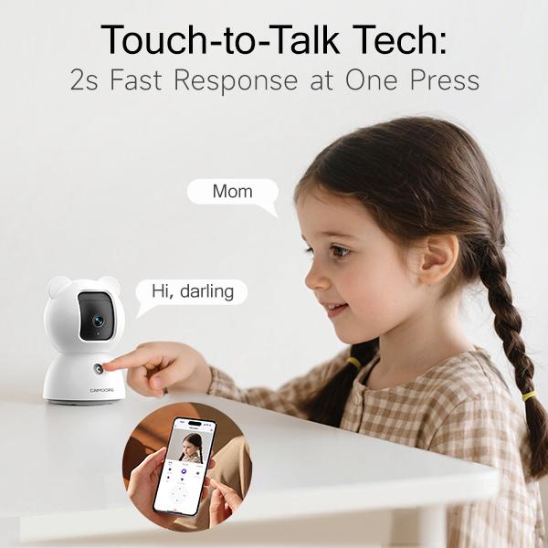 CINMOORE 2.5K Pet/Baby Indoor Security Camera, No Subscription, Person & Pet Detection, PTZ WiFi Baby & Pet Monitor, Full Duplex Two-Way Audio, Color Night Vision, SD Card Local Storage CINMOORE 2.5K Pet/Baby Indoor Security Camera, No Subscription, Person & Pet Detection, PTZ WiFi Baby & Pet Monitor, Full Duplex Two-Way Audio, Color Night Vision, SD Card Local Storage