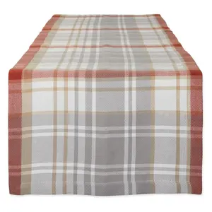 Design Imports 14"x108" Cozy Picnic Plaid TableRunner