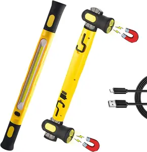 Work Light, 3000LM Bright LED Work Lights, 5200mAh Rechargeable Magnetic Underhood Work Light with Hooks, Cordless Battery Powered Mechanic Light for Car Repairing Emergency Inspection Garage Workshop color mode