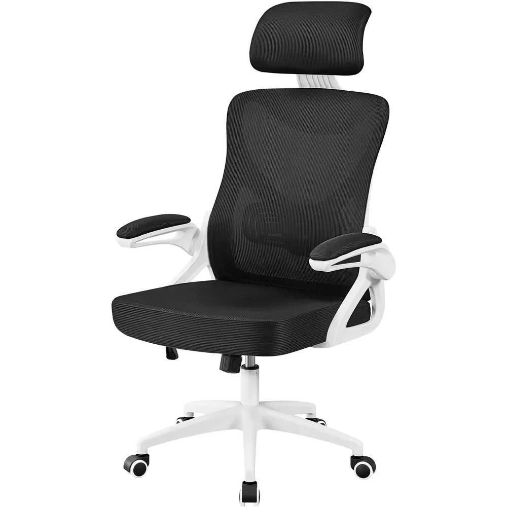 Costoffs Ergonomic Office Chair - Padded Seat, Adjustable Height, Adjustable Headrest, 360-Degree Rotation, Rocking Function, Self-Adjusting Armrest, Space-Saving, 300lbs Capacity, Easy Assembly, Laptop-Friendly, Home/Office Desk Chair, Ergonomic Chair