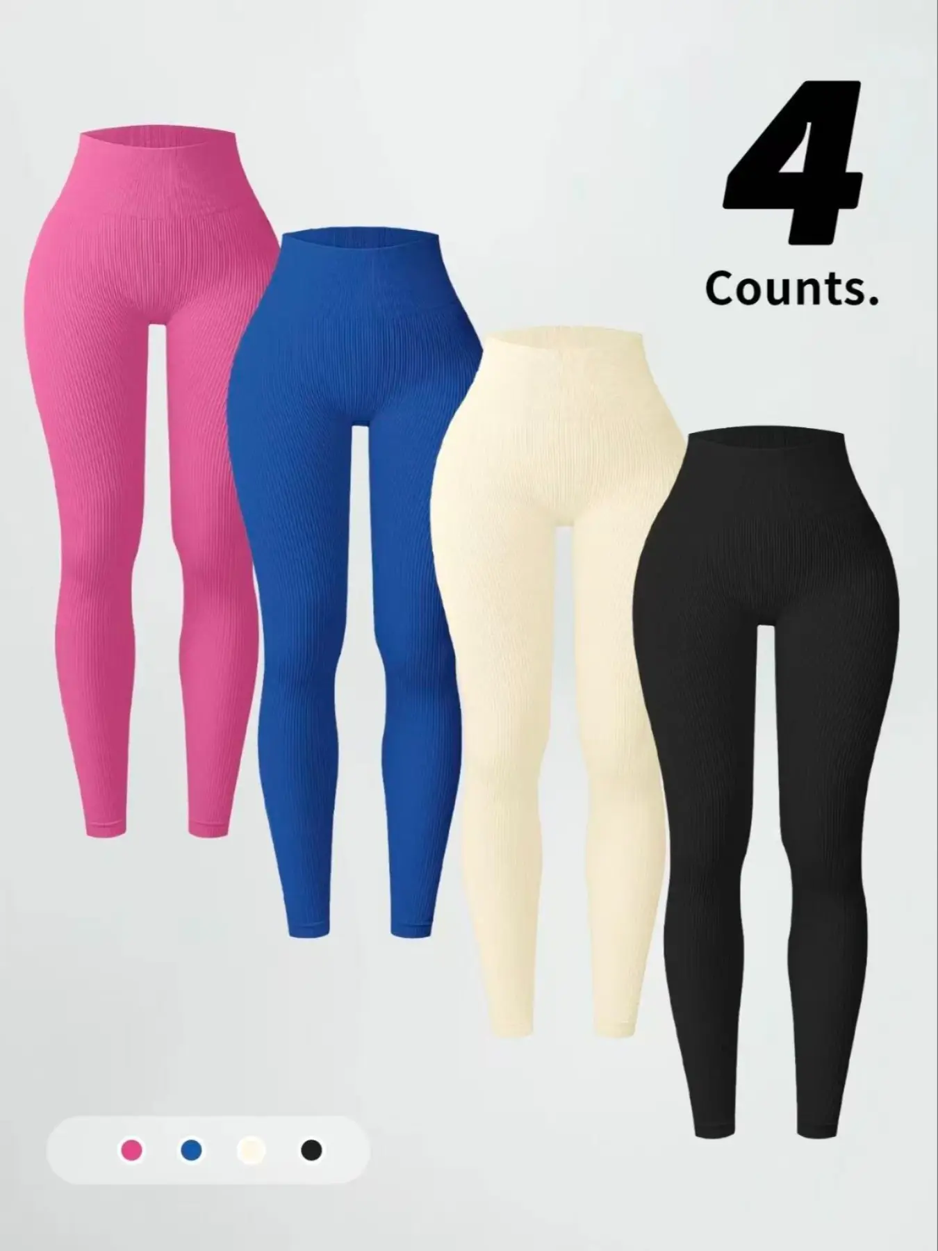 Women's Seamless High-Waist Elastic Tight Pants, High Stretch Leggings, Stretchy Fitness Leggings, Comfortable Nylon Material, Ideal for Running, Fitness, Sports, Yoga