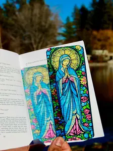 Bookmarks Inspirational Virgin Mary Bookmark – Religious Catholic Gift, Christian Prayer Bookmark, Blessed Mother, Marian Devotional, Bible Accessories