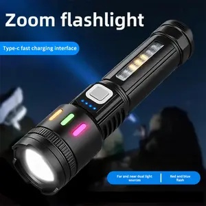strong flashlight high lumen- 5 Lighting Modes, Digital Power Display, Ultra Bright 500m Long Range Beam for Emergency Outdoor Work Zoomable Tactical Usb Rechargeable Headlamp