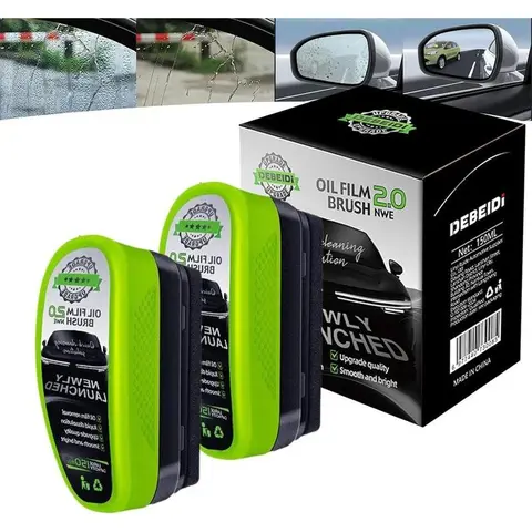 Upgrade 2.0 Oil Film Cleaning Brush Kit - Upgraded Windshield Cleaner, Streak-Free Glass Care for Cars & Trucks, Oil Film Cleaning Brush, Glass Cleaning Tool